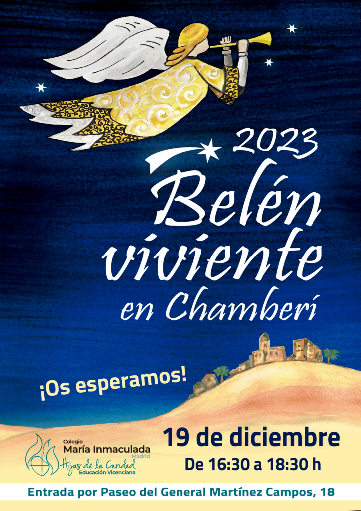 Cartel Belén Viviente 2023 cartel Belén Viviente 2023 Colegio María Inmaculada de Chamberí